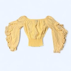 Fairy Yellow Ruffled Crop Top by Rampage!
